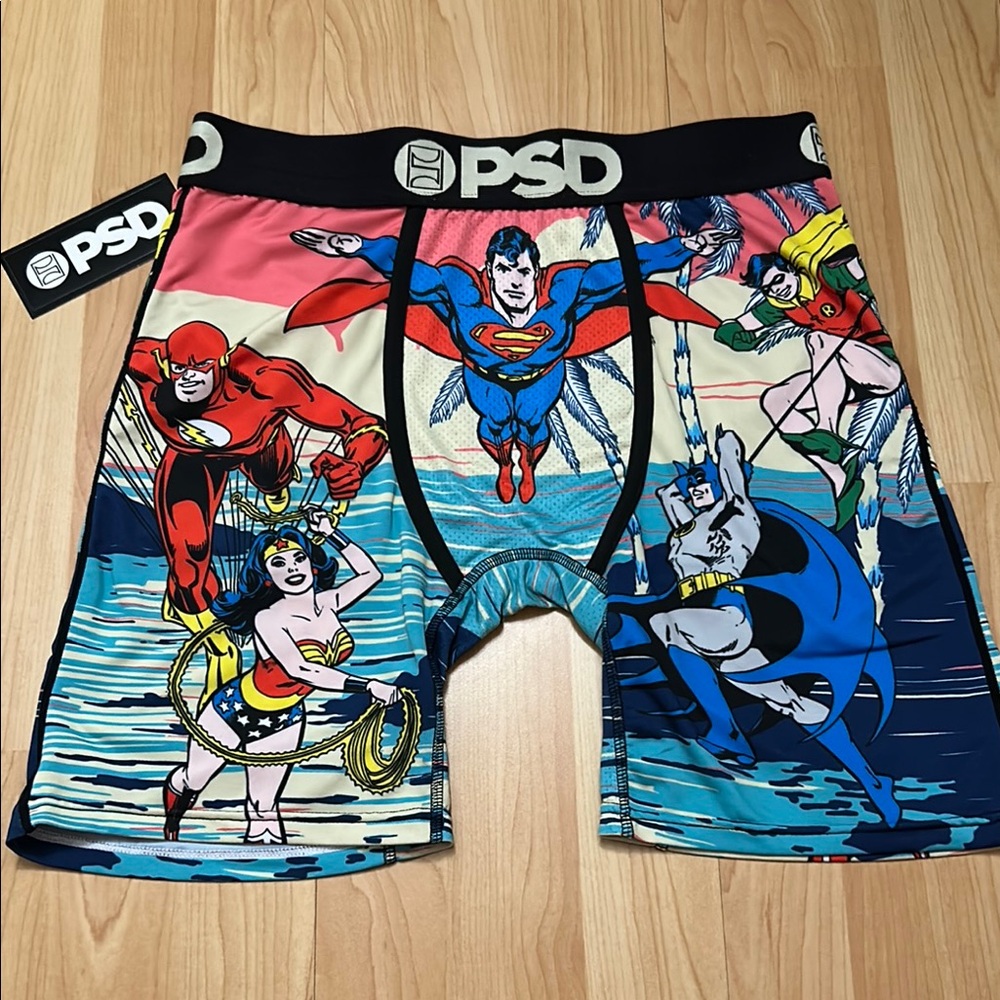 PSD Boxer Briefs Blue and Red Superhero Design
